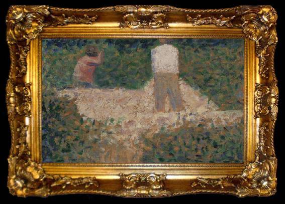 framed  Georges Seurat Two Stonebreakers, ta009-2